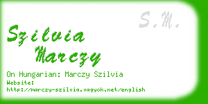 szilvia marczy business card